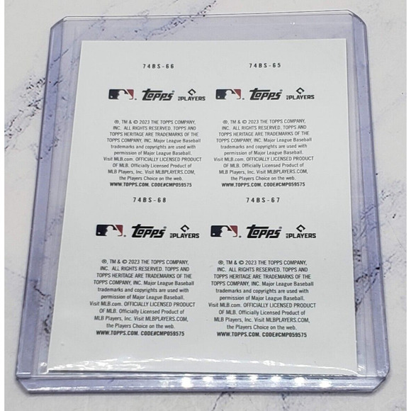 2023 TOPPS HERITAGE 1974 Stamps Altuve Bregman Yordan Alvarez Tucker 74BS 65-68 - Picture 4 of 4